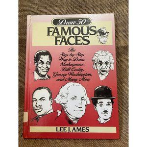 Vintage Draw 50 Famous Faces by Lee J. Ames Hardback Drawing Instruction Book